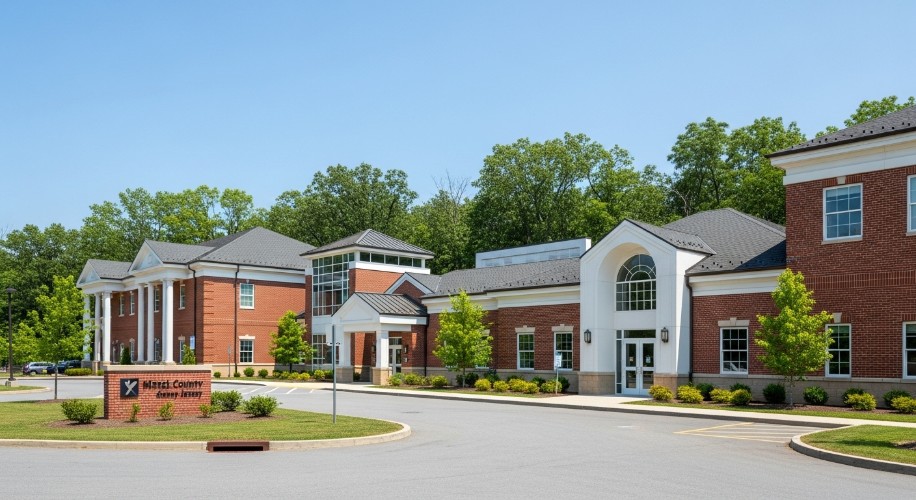 Commercial and civic buildings in Mercer County New Jersey representing trusted drain and sewer solutions for homes and businesses by Drain Warrior Services